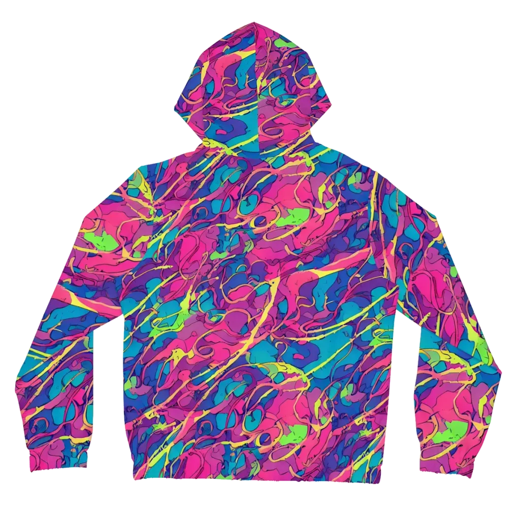 Magenta Velocity on Women's Full-Zip Hoodie — Back