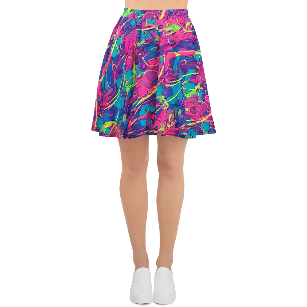 Magenta Velocity on Skater Skirt — Front