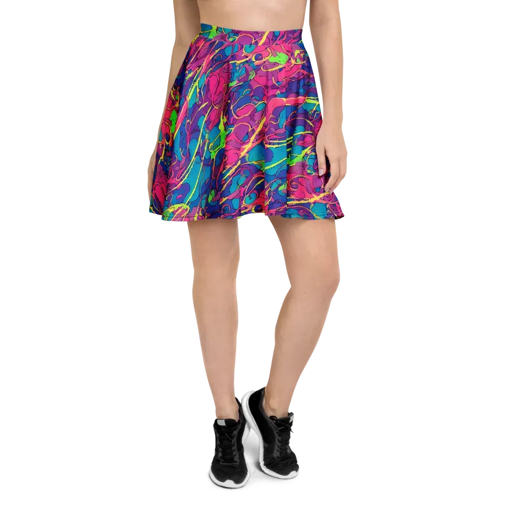 Magenta Velocity on Skater Skirt — Front