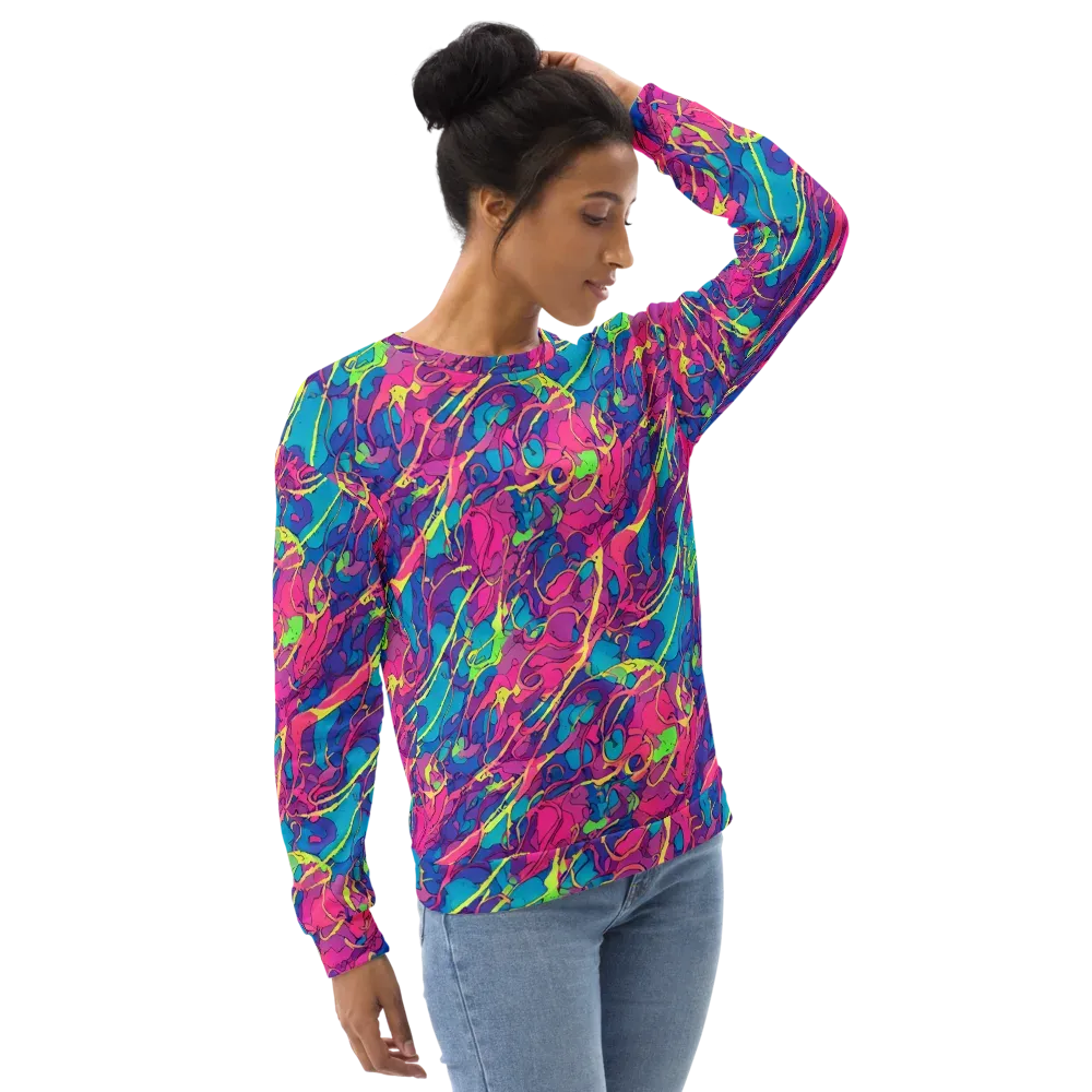 Magenta Velocity on Sweatshirt — Right Front