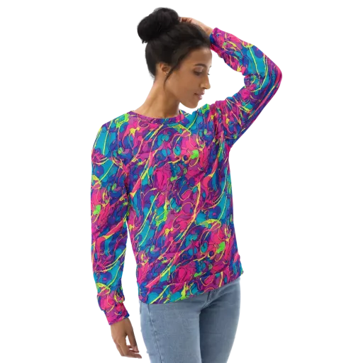 Magenta Velocity on a Sweatshirt