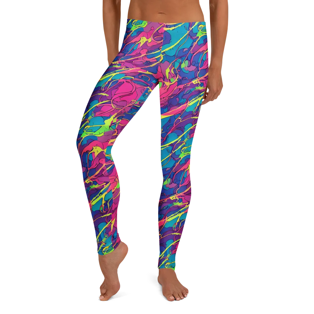 Magenta Velocity on Leggings — Front