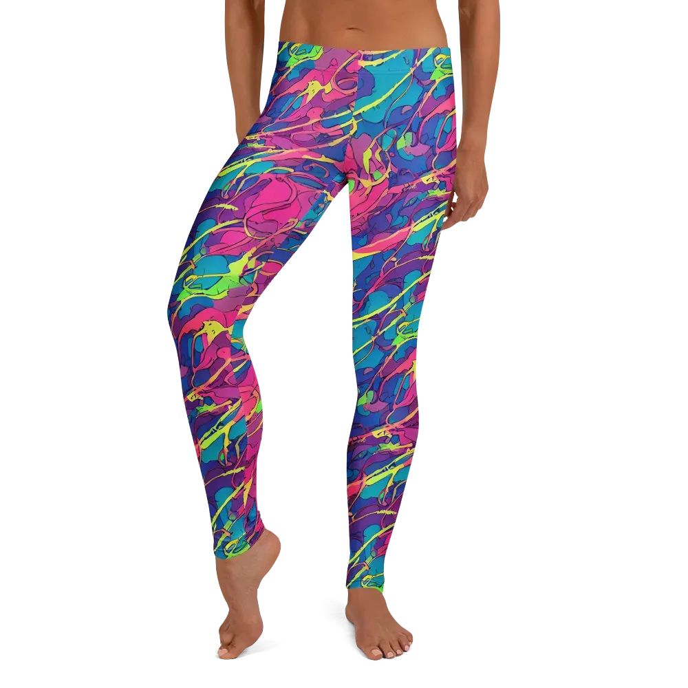 Magenta Velocity on Leggings — Front