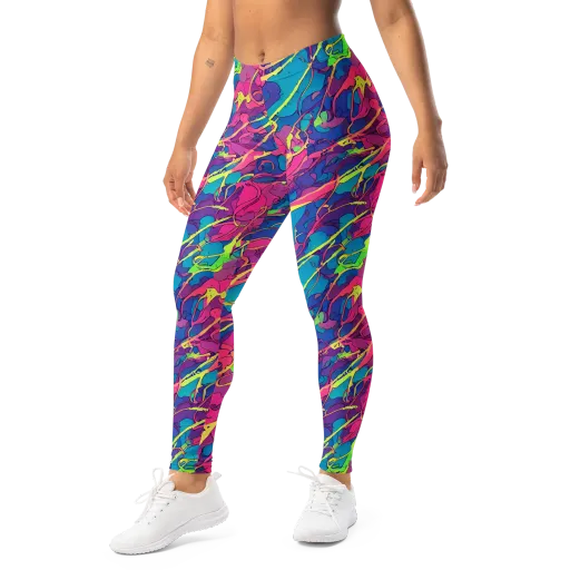 Magenta Velocity on a Leggings