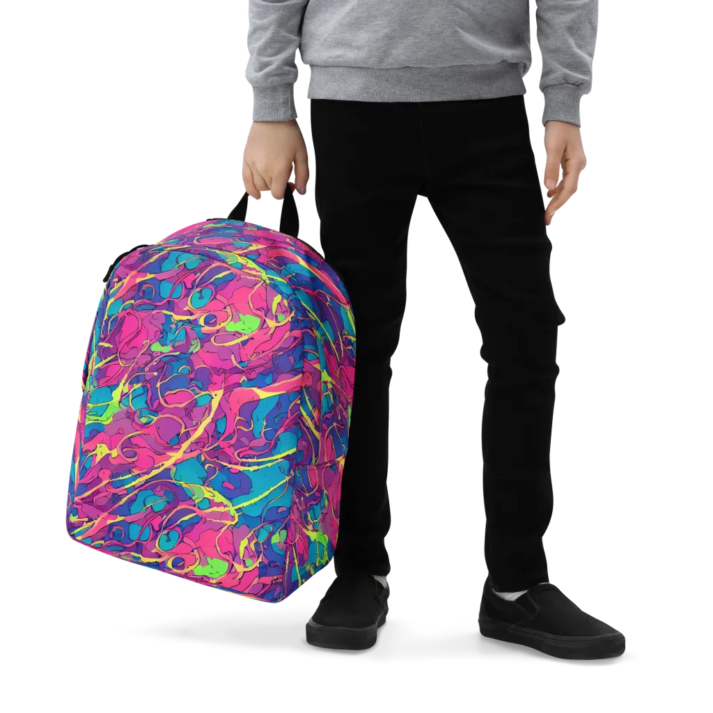 Magenta Velocity on Minimalist Backpack — Zoomed-in