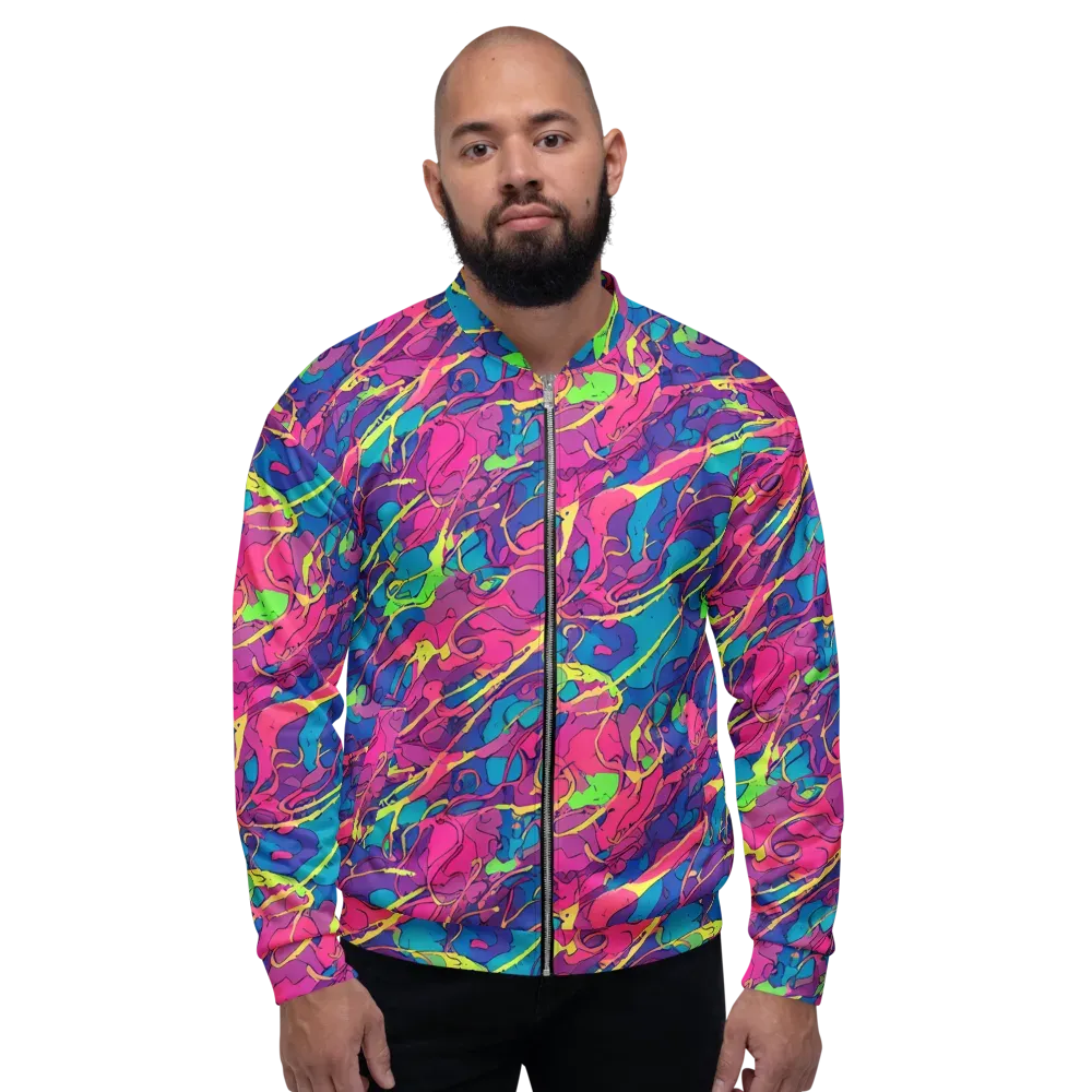 Magenta Velocity on Bomber Jacket — Front