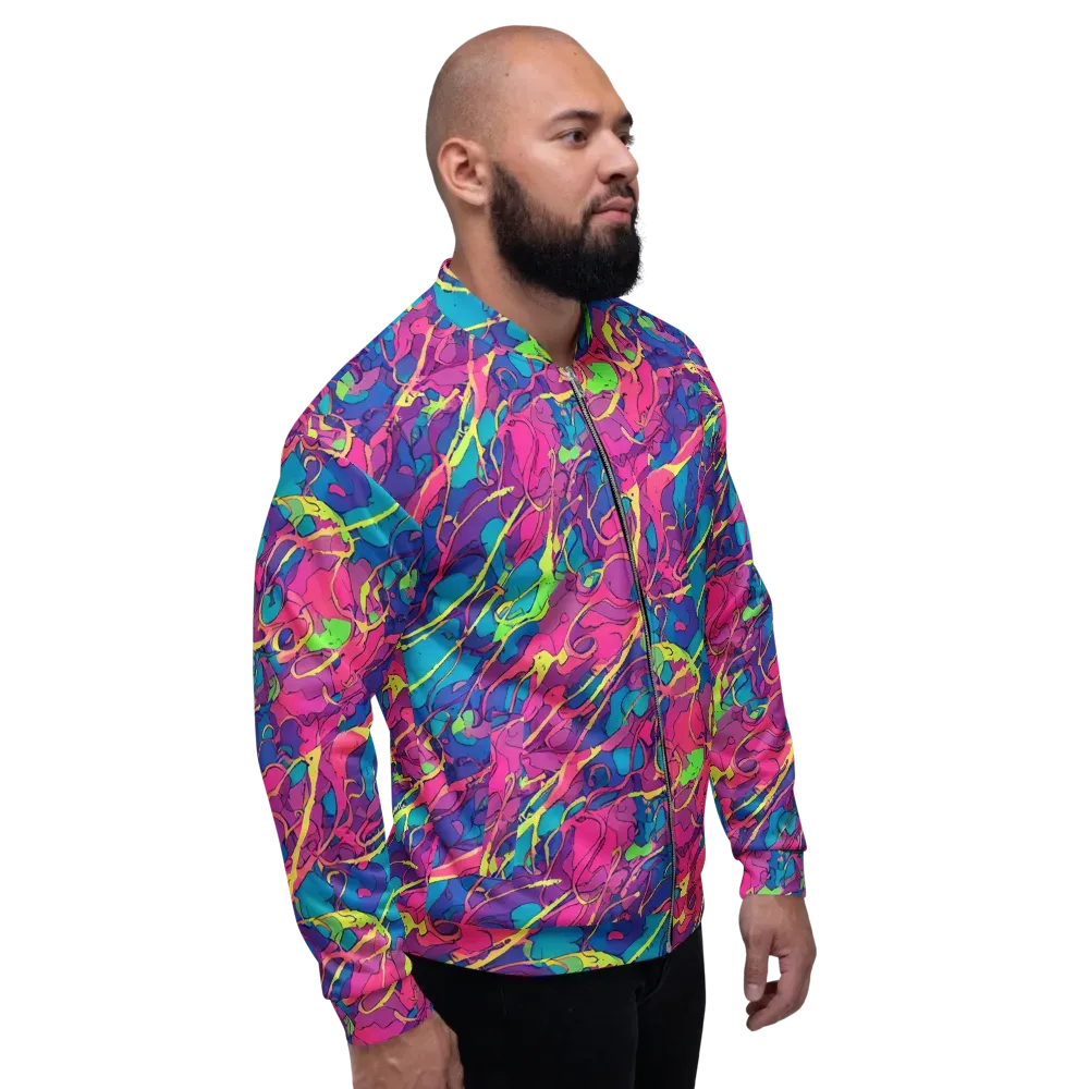 Magenta Velocity on Bomber Jacket — Right