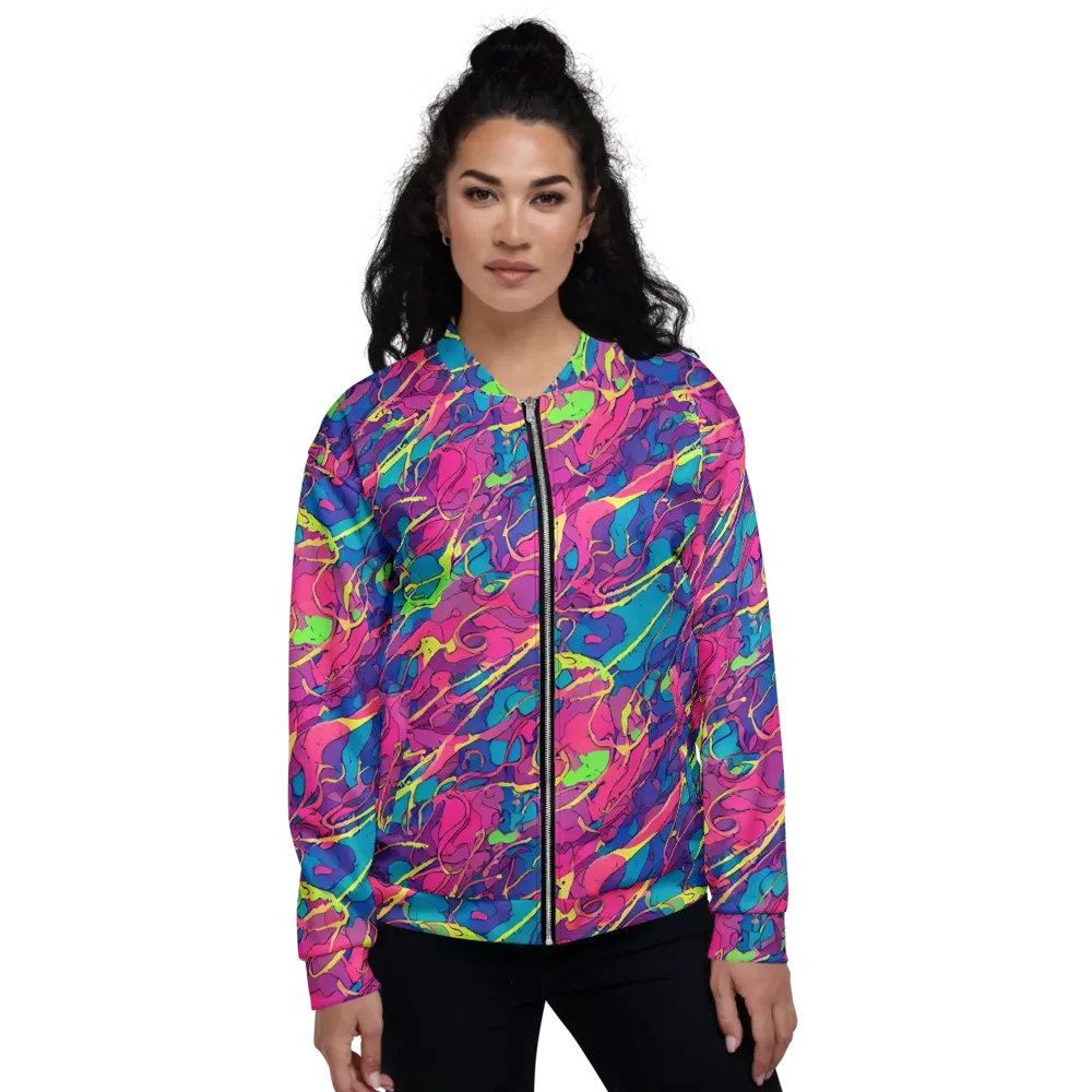 Magenta Velocity on Bomber Jacket — Front