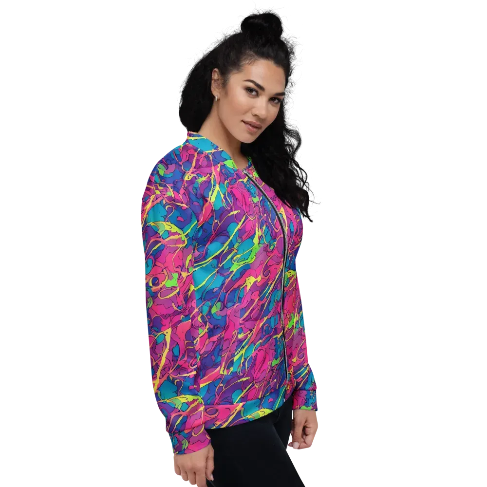 Magenta Velocity on Bomber Jacket — Right