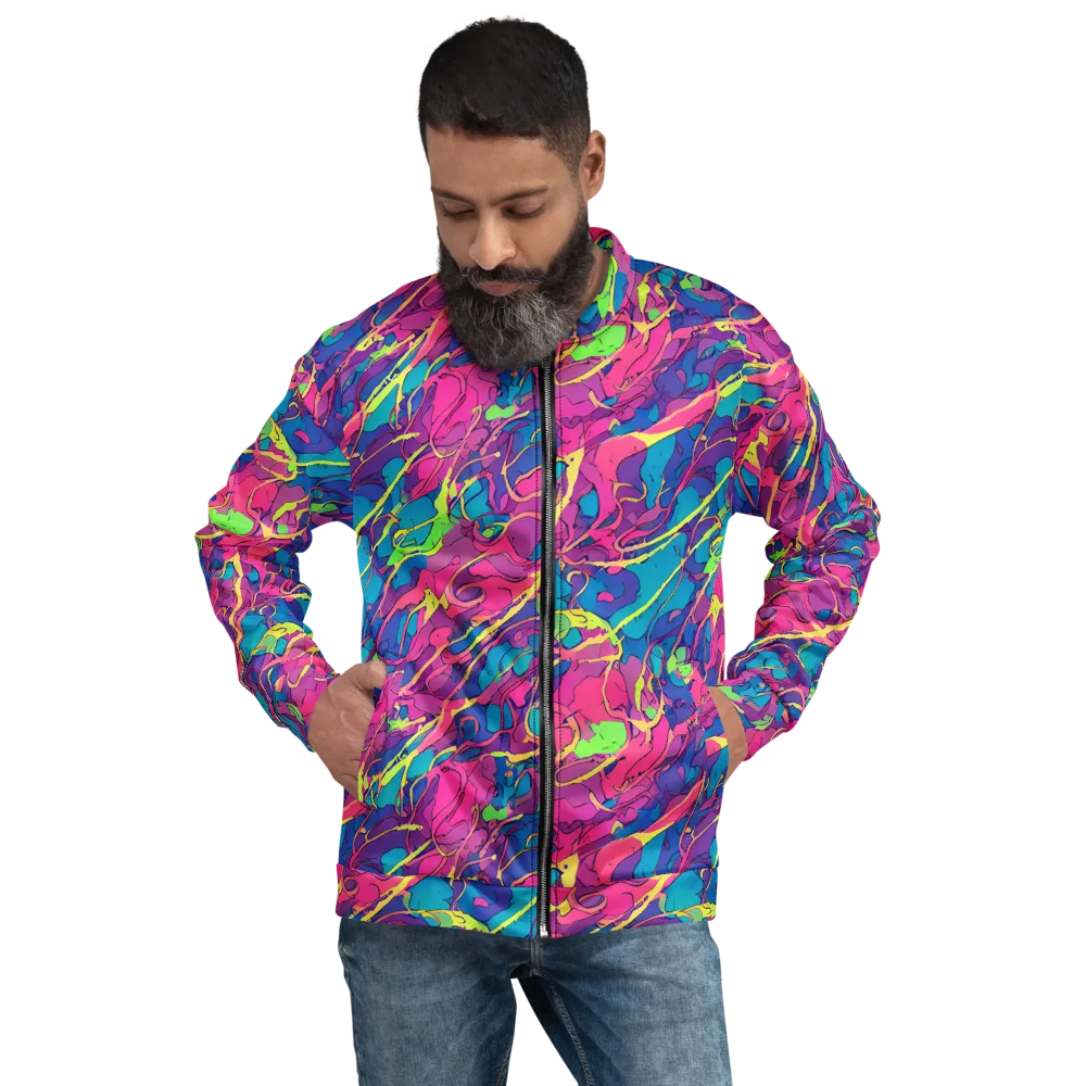Magenta Velocity on Bomber Jacket — Front