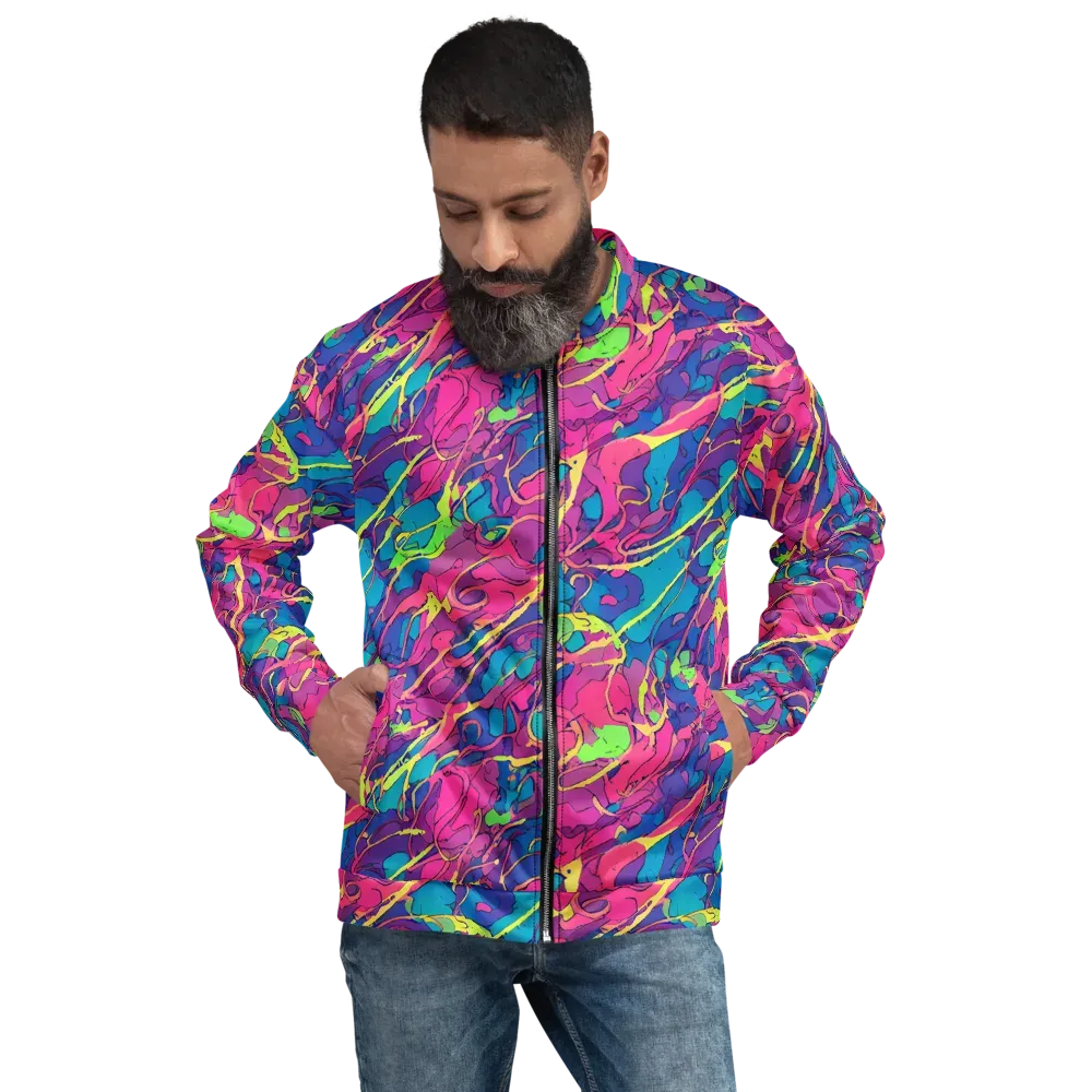 Magenta Velocity on Bomber Jacket — Front