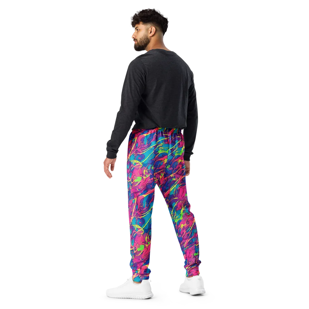 Magenta Velocity on Men's Joggers — Back