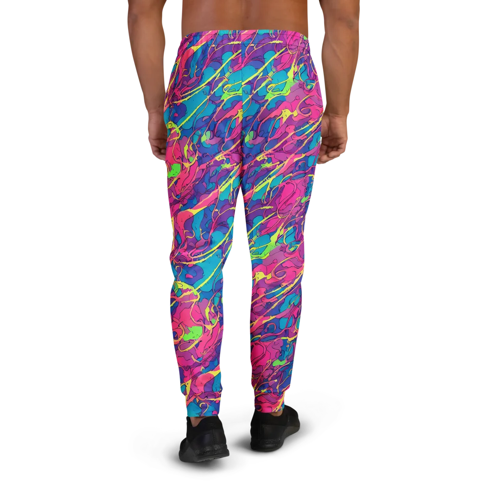 Magenta Velocity on Men's Joggers — Back