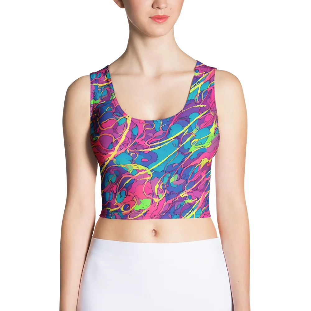 Magenta Velocity on Crop Top — Front