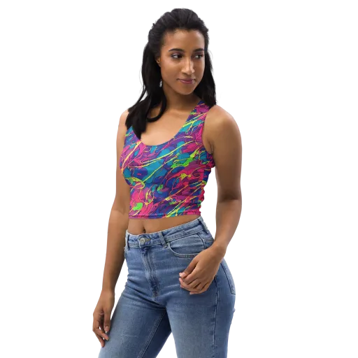 Magenta Velocity on a Crop Top
