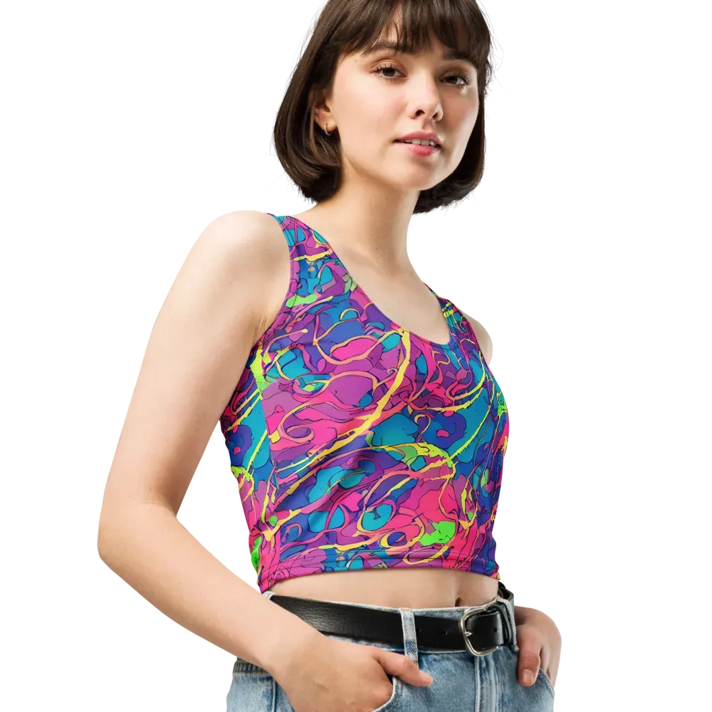 Magenta Velocity on Crop Top — Right Front