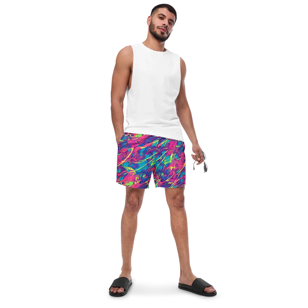 Magenta Velocity on Swim Trunks — Front