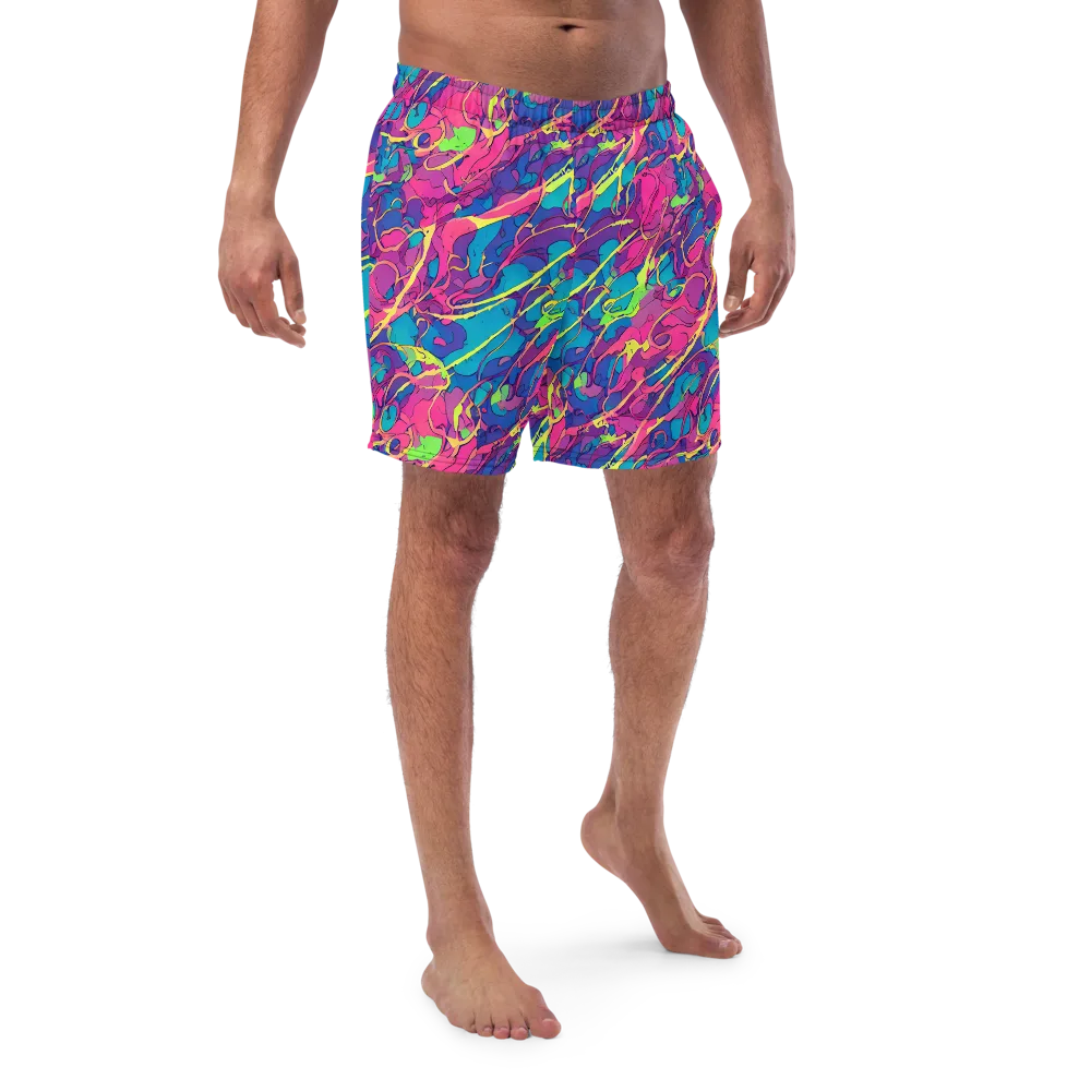 Magenta Velocity on Swim Trunks — Front