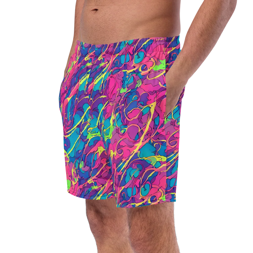 Magenta Velocity on Swim Trunks — Left Front