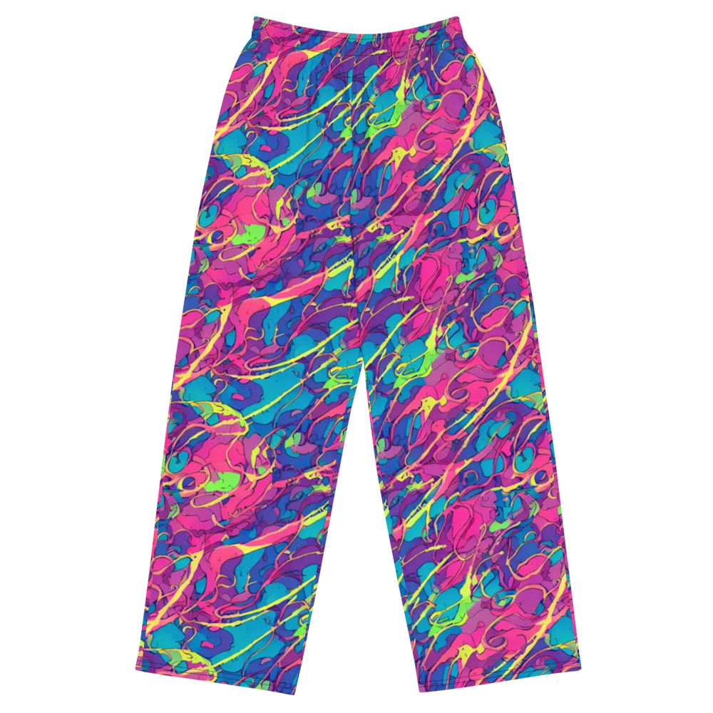 Magenta Velocity on Wide-Leg Pants — Front