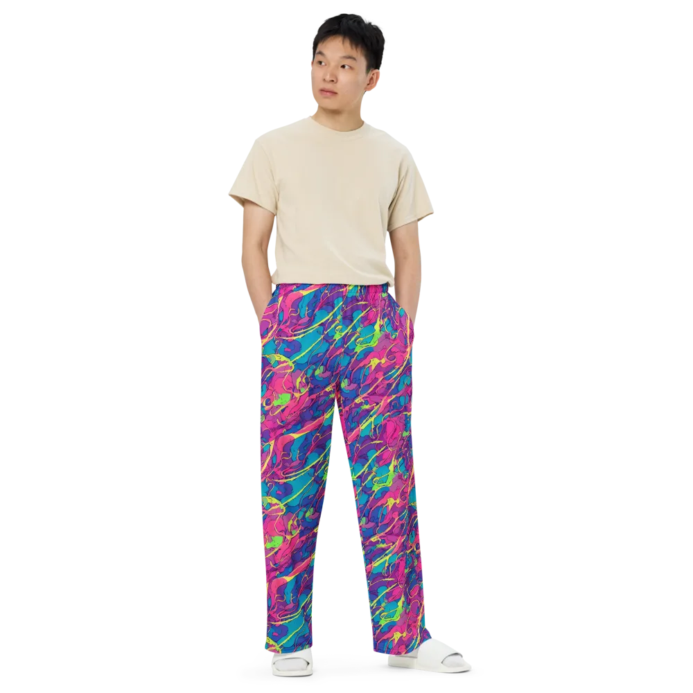 Magenta Velocity on Wide-Leg Pants — Front