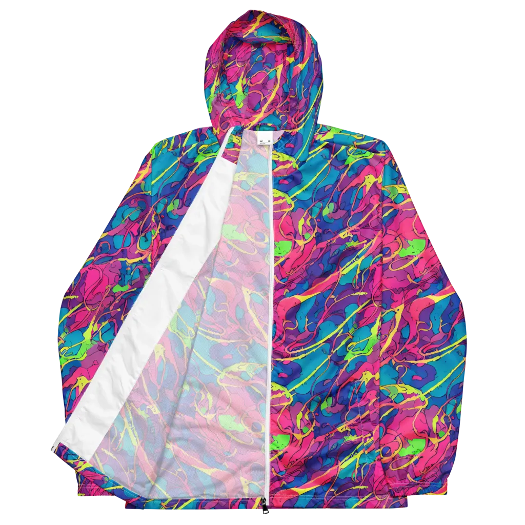 Magenta Velocity on Men's Windbreaker — Front