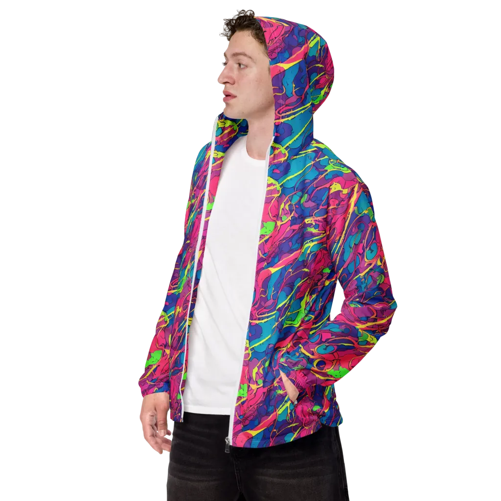Magenta Velocity on Men's Windbreaker — Left Front
