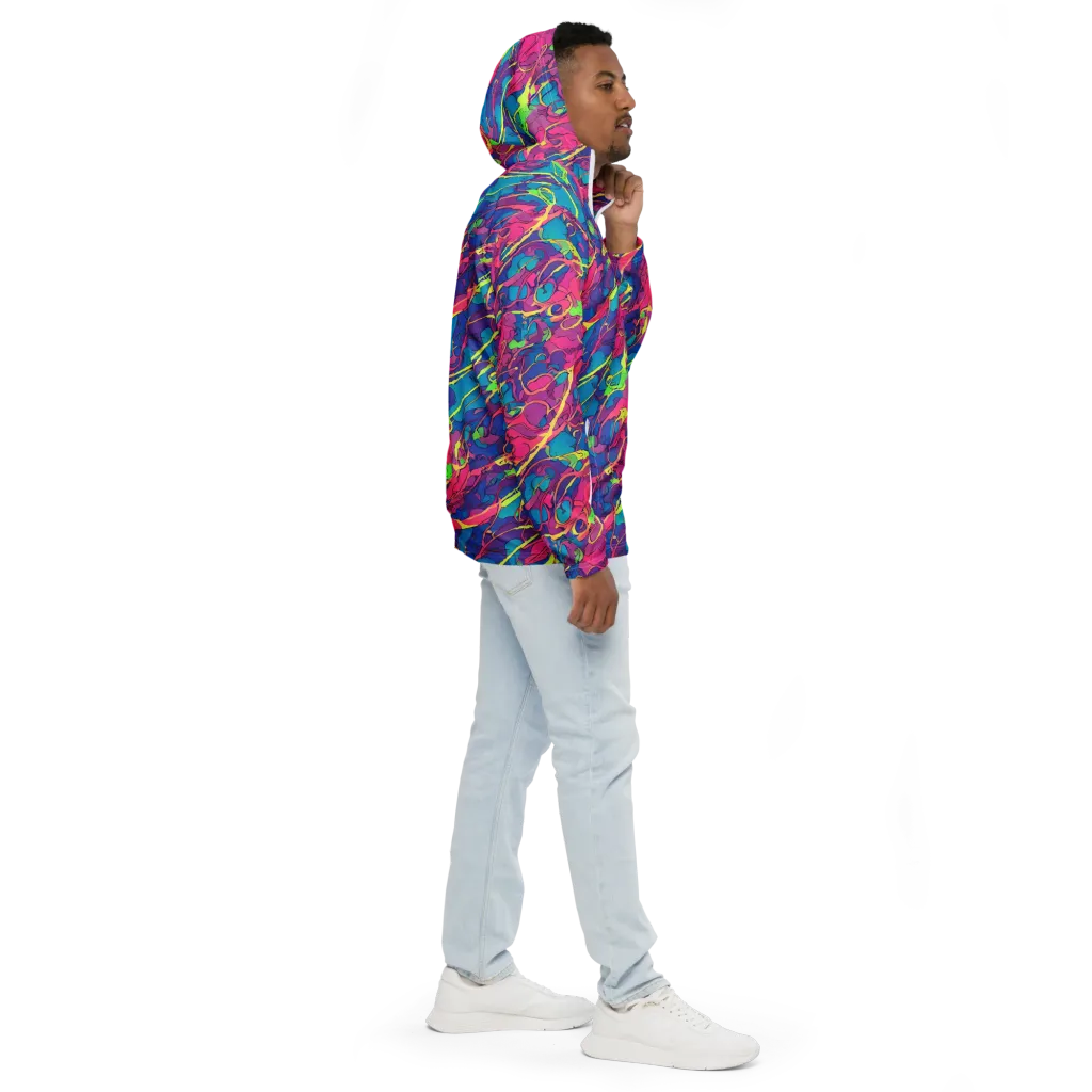 Magenta Velocity on Men's Windbreaker — Right