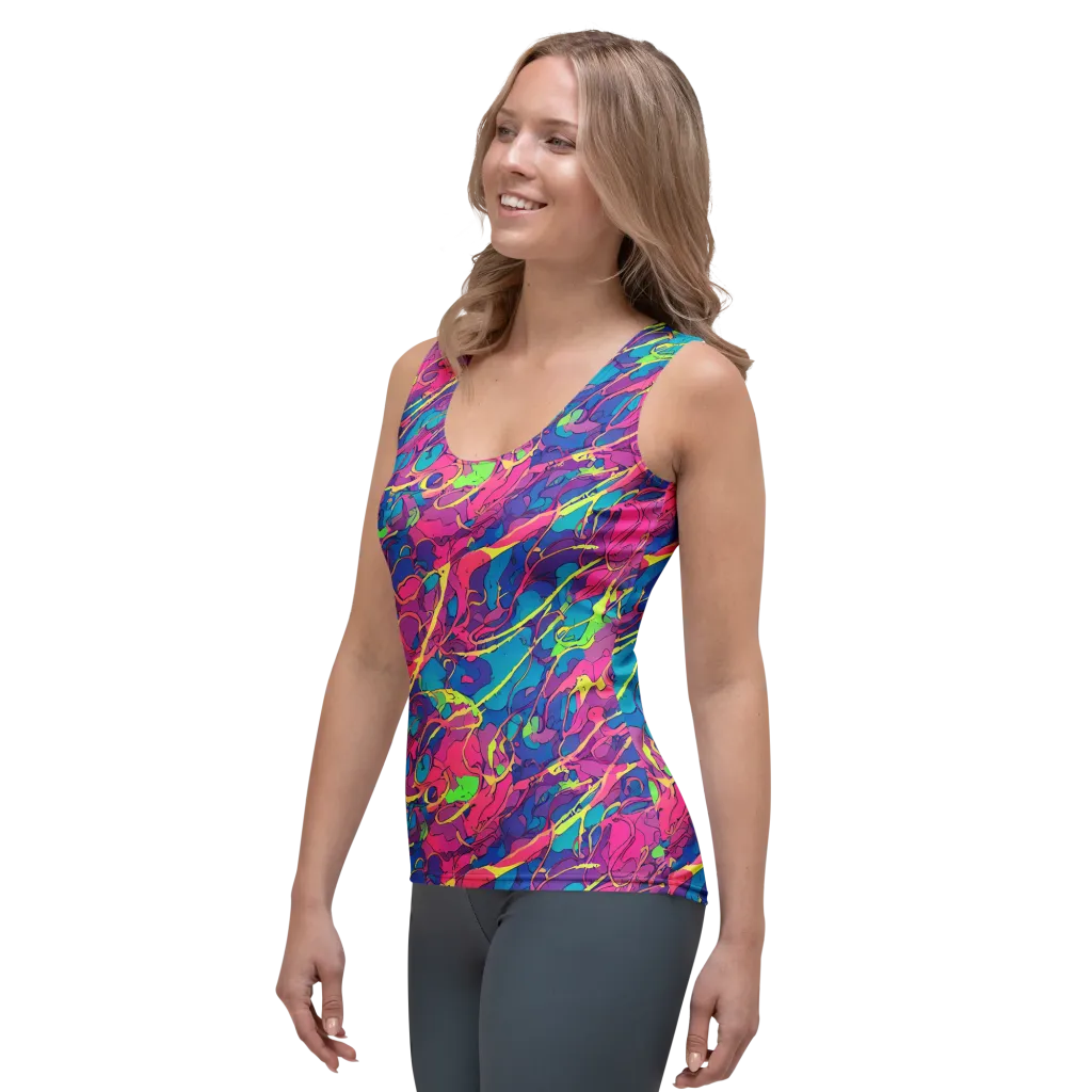 Magenta Velocity on Women's Tank Top — Left Front