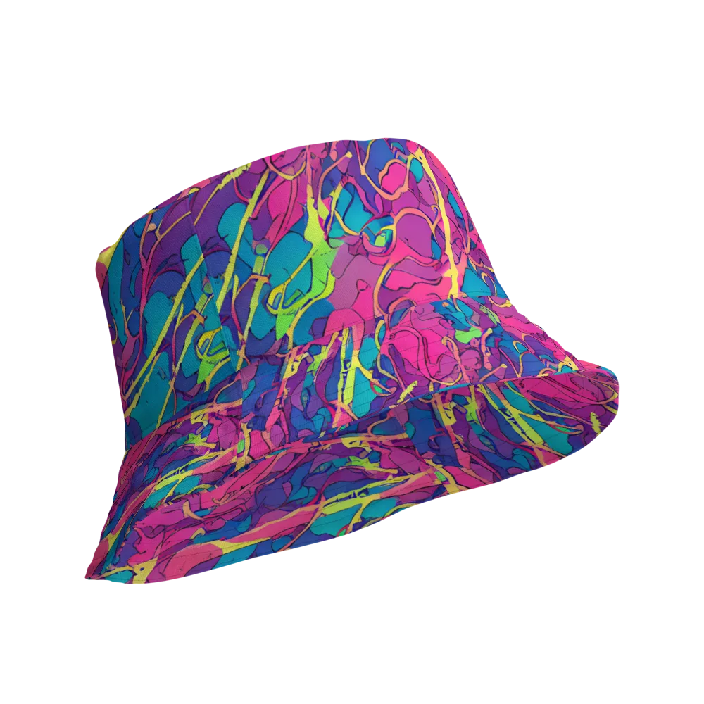 Magenta Velocity on Reversible Bucket Hat — Product details Outside