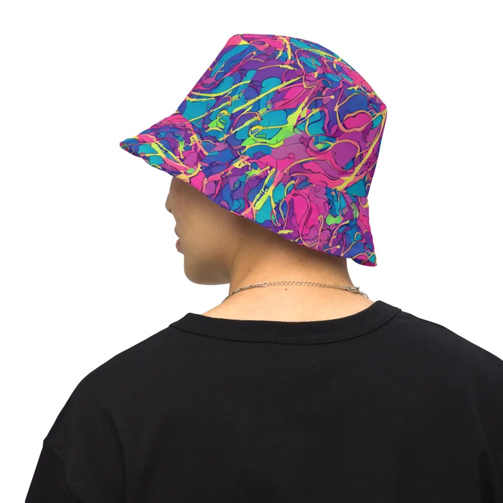 Magenta Velocity on Reversible Bucket Hat — Back Inside