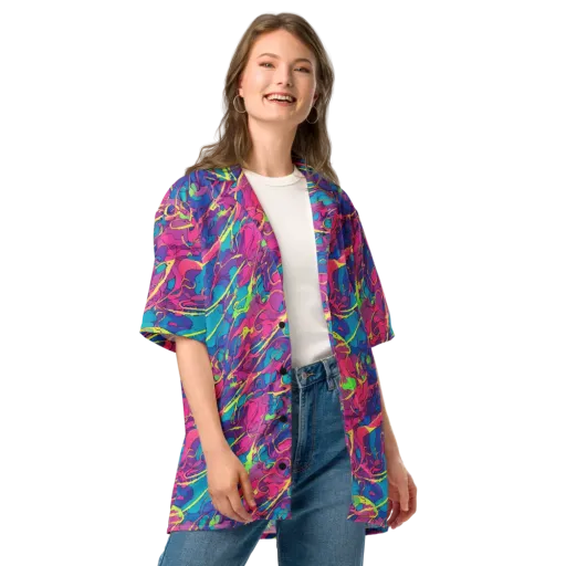 Magenta Velocity on a Button Shirt