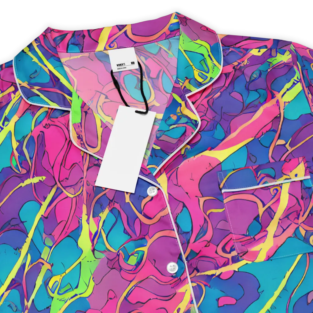 Magenta Velocity on Women's Short Sleeve Pajama Top — Product details