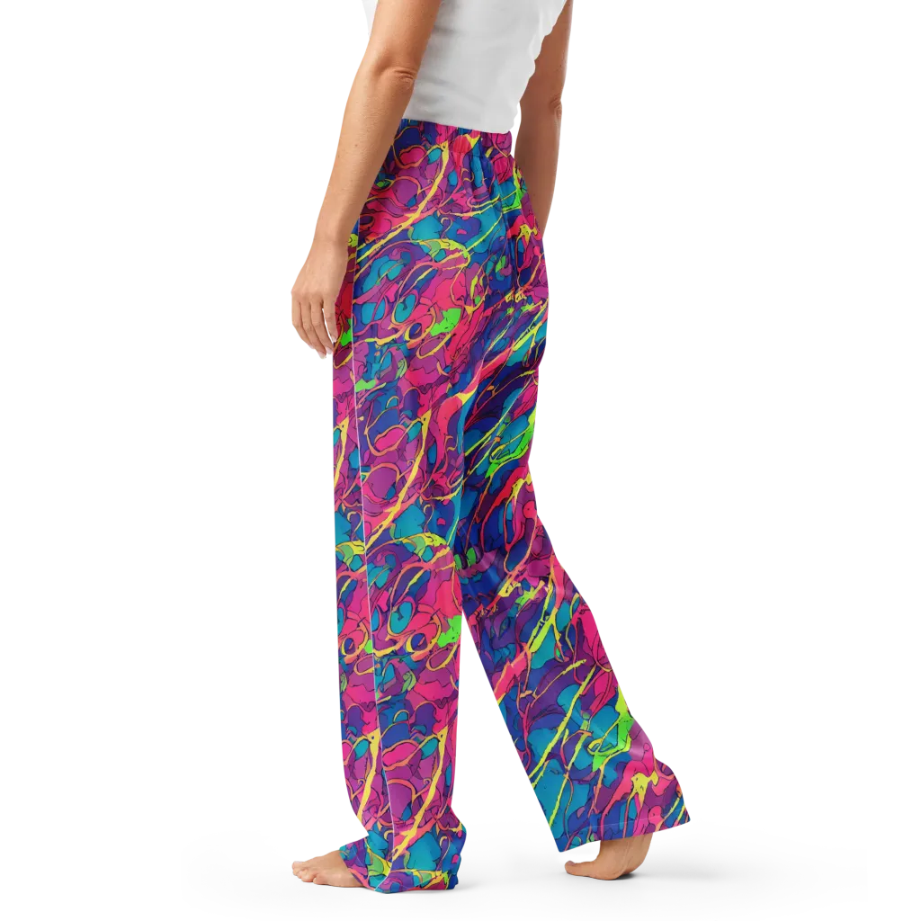 Magenta Velocity on Women's Pajama Pants — Left