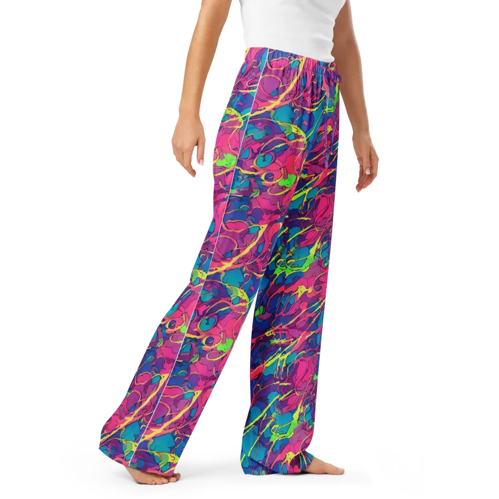 Magenta Velocity on Women's Pajama Pants — Right Front