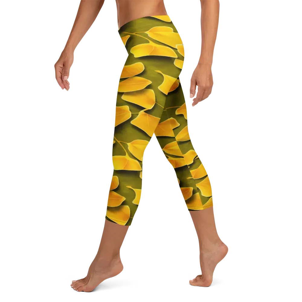 Autumn Relic on Capri Leggings — Left
