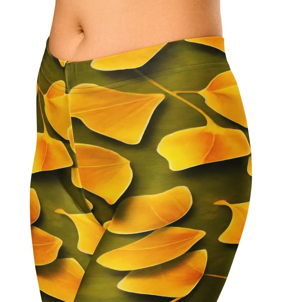 Autumn Relic on Capri Leggings — Zoomed-in