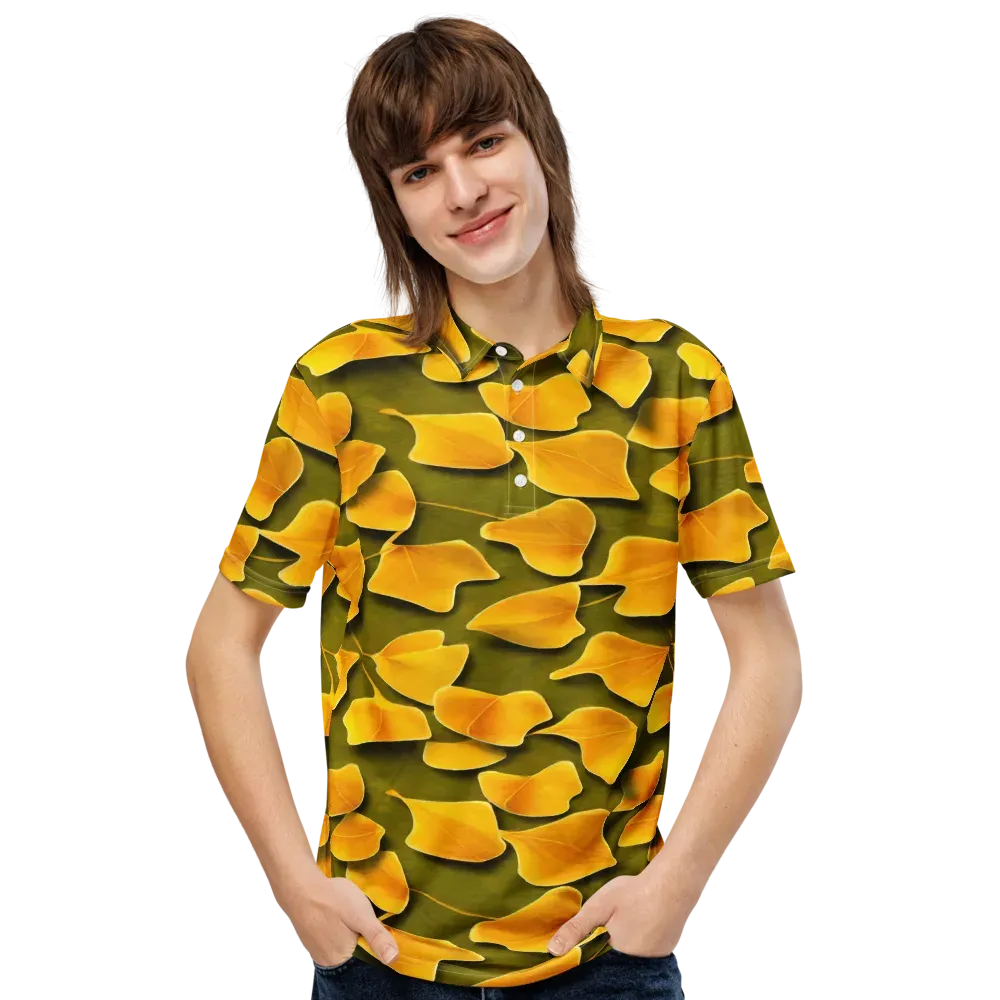 Autumn Relic on Men's Slim Fit Polo Shirt — Front