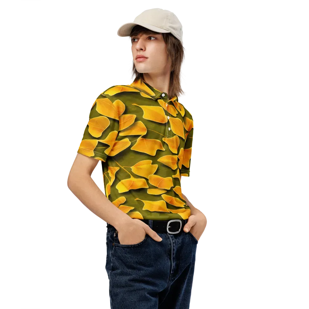 Autumn Relic on Men's Slim Fit Polo Shirt — Right Front