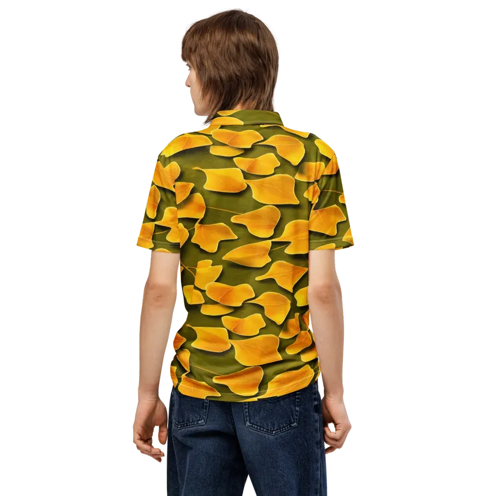 Autumn Relic on Men's Slim Fit Polo Shirt — Back