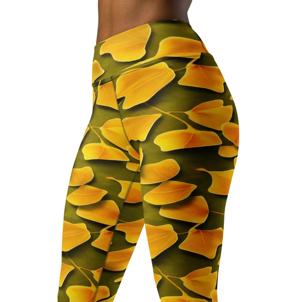 Autumn Relic on Yoga Leggings — Left Front
