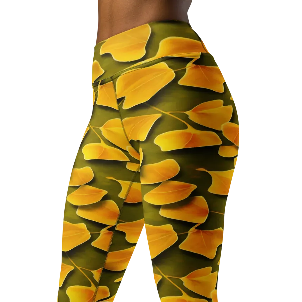Autumn Relic on Yoga Leggings — Left Front