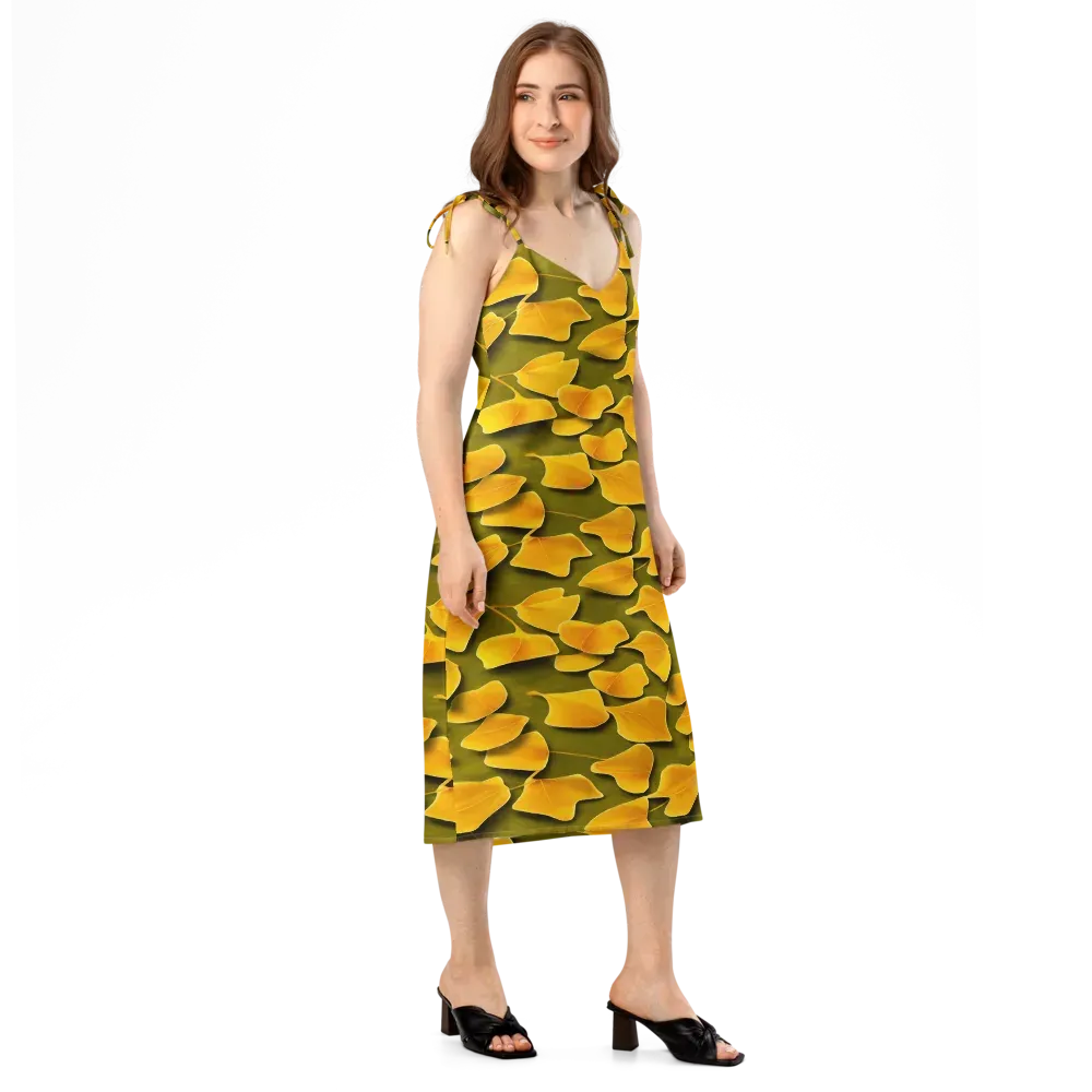Autumn Relic on Slip Dress — Right Front
