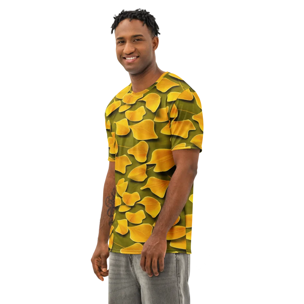Autumn Relic on Men's Cotton Crew Neck T-Shirt — Left Front