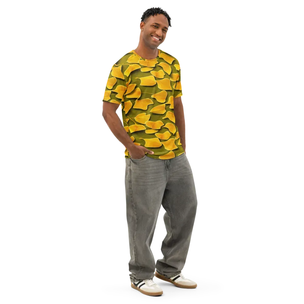 Autumn Relic on Men's Cotton Crew Neck T-Shirt — Right Front