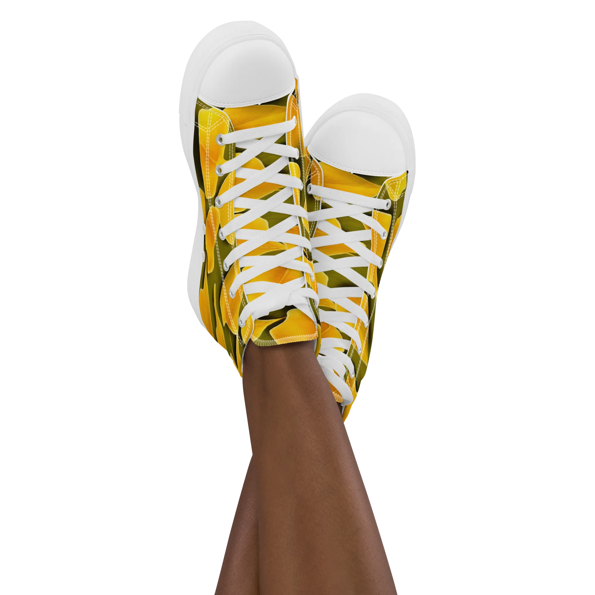 Autumn Relic on Women's High Top Canvas Shoes — Front