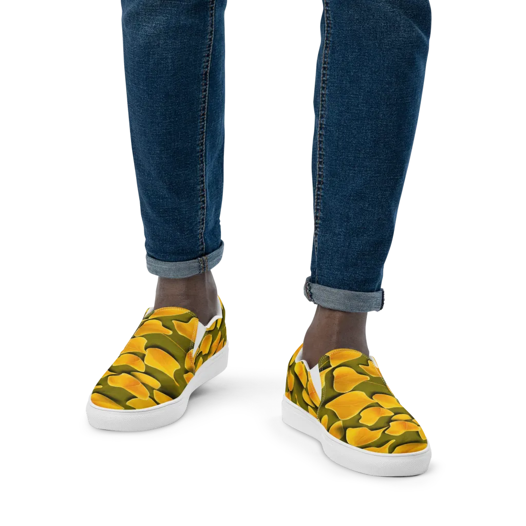 Autumn Relic on Men's Slip-On Canvas Shoes — Front