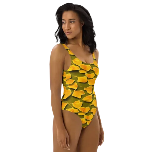 Autumn Relic on a One-Piece Swimsuit