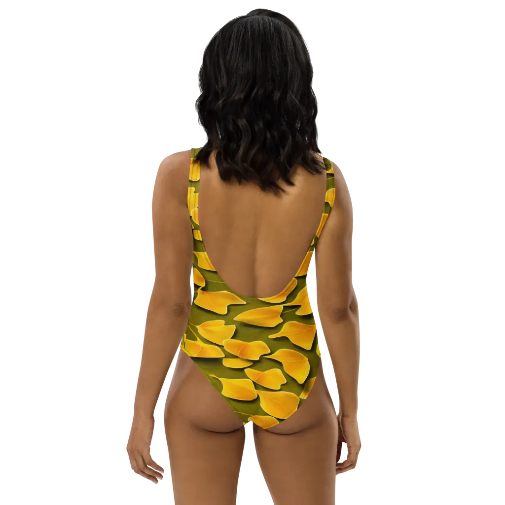 Autumn Relic on One-Piece Swimsuit — Back