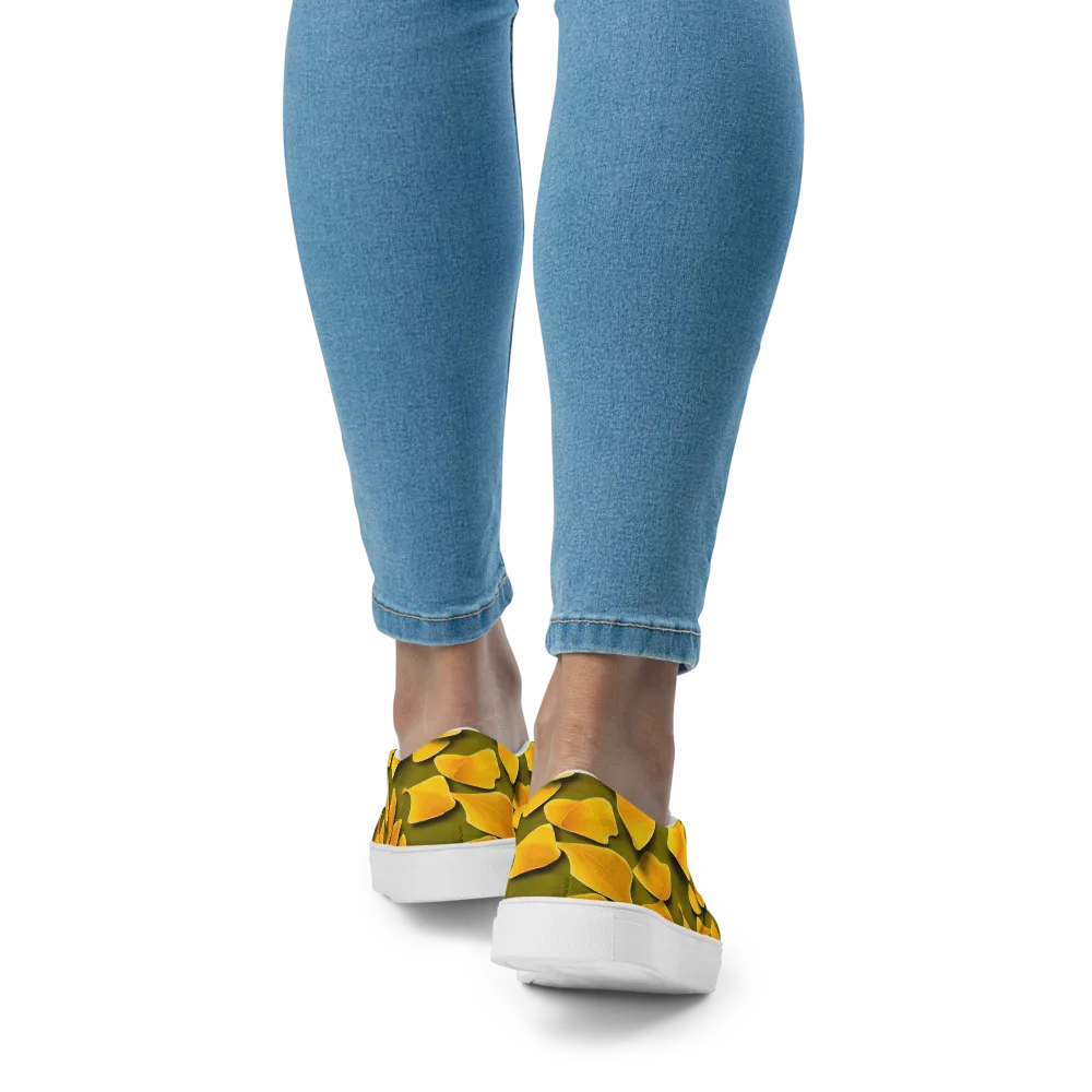 Autumn Relic on Women's Slip-On Canvas Shoes — Back